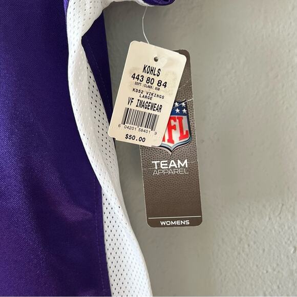 Minnesota Vikings Women’s Jersey Size Large NFL Team Apparel - Picture 4 of 6